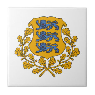 Estland Landeswappen Symbol Emblem Flagge Fliese