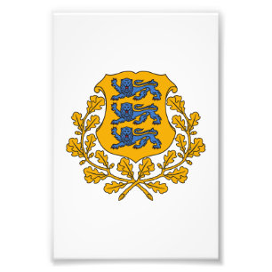Estland Landeswappen Symbol Emblem Flagge Fotodruck