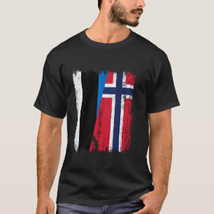 Estland Norwegen Halbfahne Estnisch Norwegischer A T-Shirt