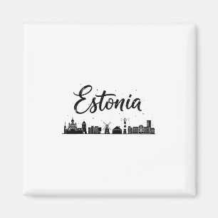 Estland Panorama Reise Urlaub Outfits  Magnet