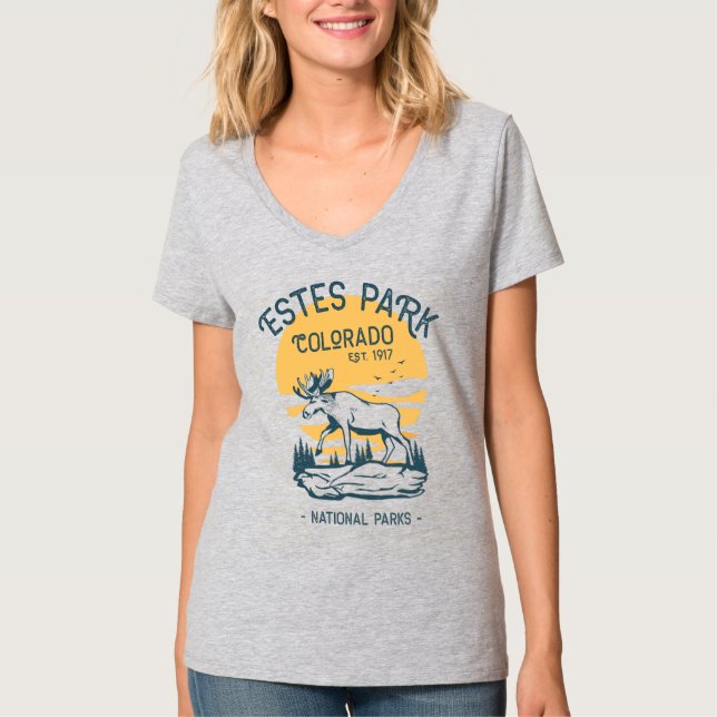 Estland Park Colorado Nationalpark Moose Sunset T-Shirt (Vorderseite)