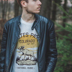 Estland Park Colorado Nationalpark Moose Sunset T-Shirt