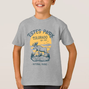 Estland Park Colorado Nationalpark Moose Sunset T-Shirt
