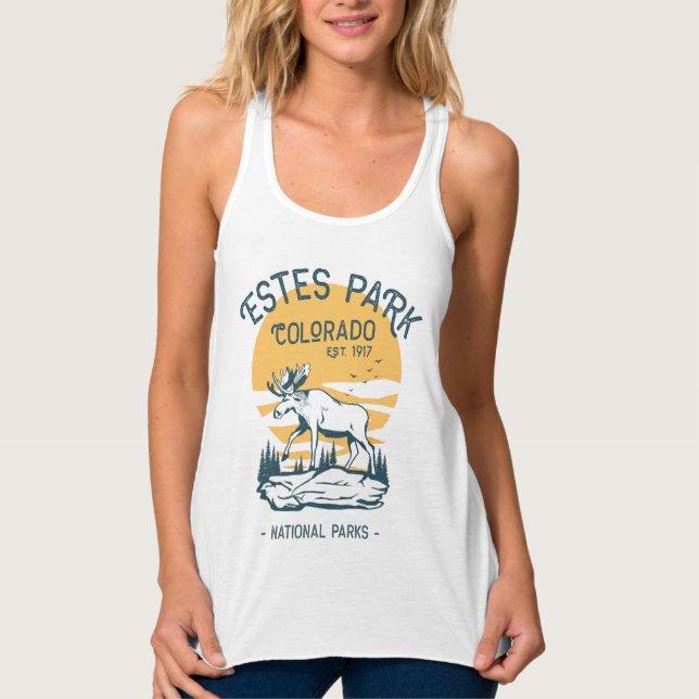 Estland Park Colorado Nationalpark Moose Sunset Tank Top (Vorderseite)