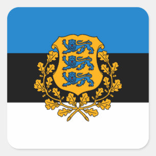 Estland Quadratischer Aufkleber