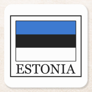 Estland Rechteckiger Pappuntersetzer