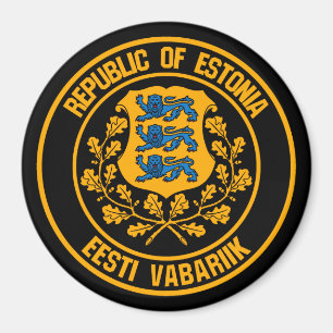 Estland-RundEmblem Magnet