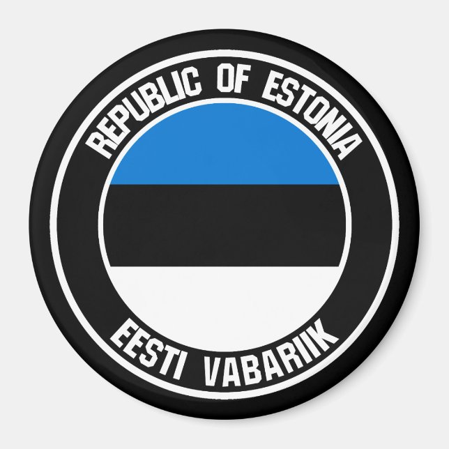 Estland-RundEmblem Magnet (Vorne)