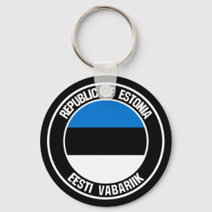 Estland-RundEmblem Schlüsselanhänger