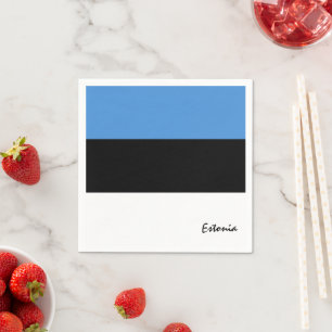 Estland Servietten, Estnische Flagge Party / Sport Serviette
