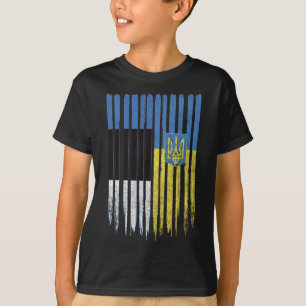 Estland Ukraine Estnisch Ukrainisch Flagge T-Shirt