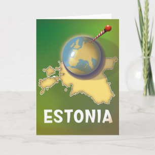 Estland Vintage Reiseplakatkarte Feiertagskarte