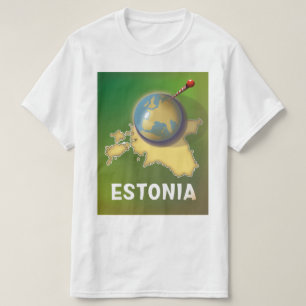 Estland Vintage Reiseplakatkarte T-Shirt
