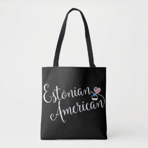 Estnisch American Entwined Hearts Grocertasche
