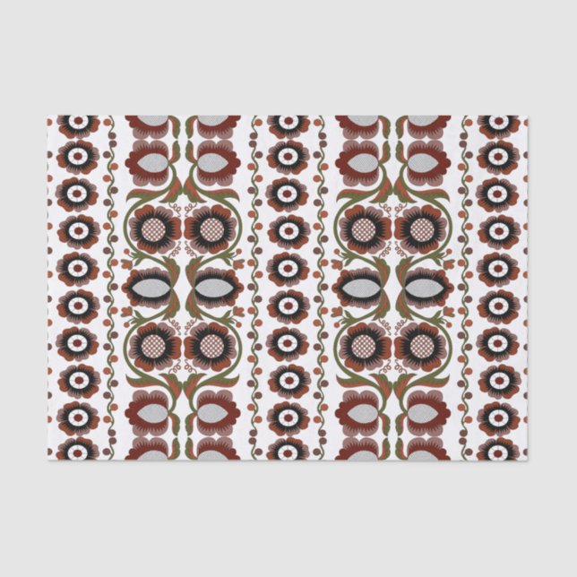 Estnisch antikes volkskundliches Kunstbild mit Blu Seidenpapier (Vorderseite)