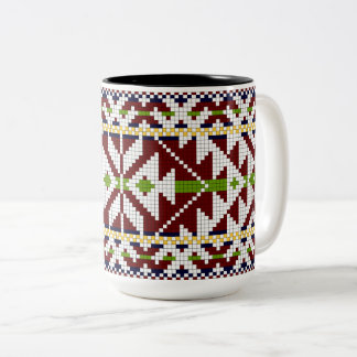 Estnisch Kolga-Jaani National Belt Pattern Zweifarbige Tasse