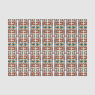 Estnisch Vintage Volkskunst Blumenmuster Seidenpapier