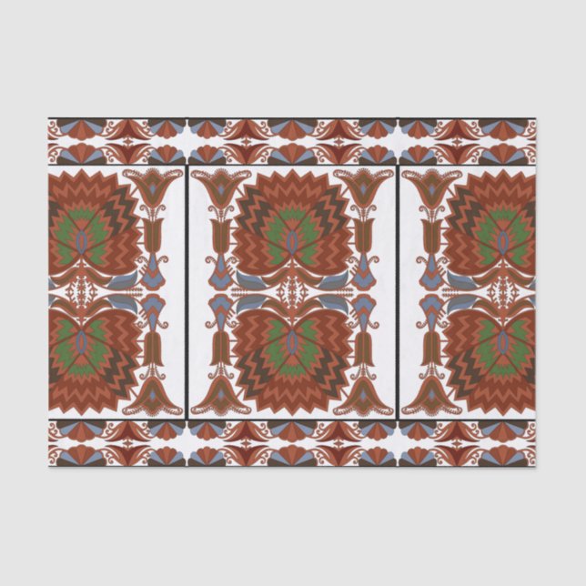 Estnische antike Blumengemälde Seidenpapier (Vorderseite)