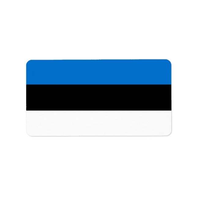 Estnische Flagge Adressaufkleber (Vorne)