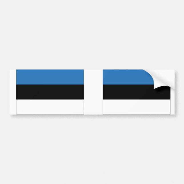 Estnische Flagge Autoaufkleber (Vorne)