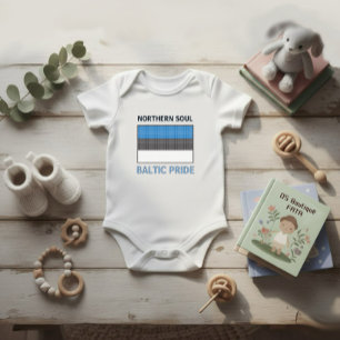 Estnische Flagge Baby Strampler