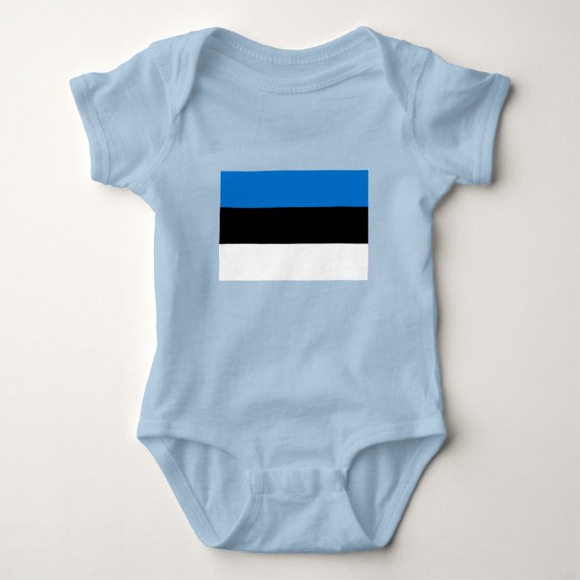 Estnische Flagge Baby Strampler (Vorderseite)