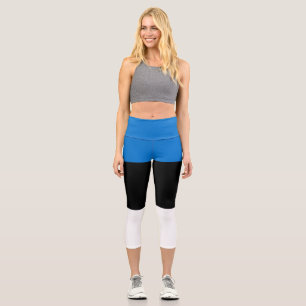 Estnische Flagge Capri Leggings