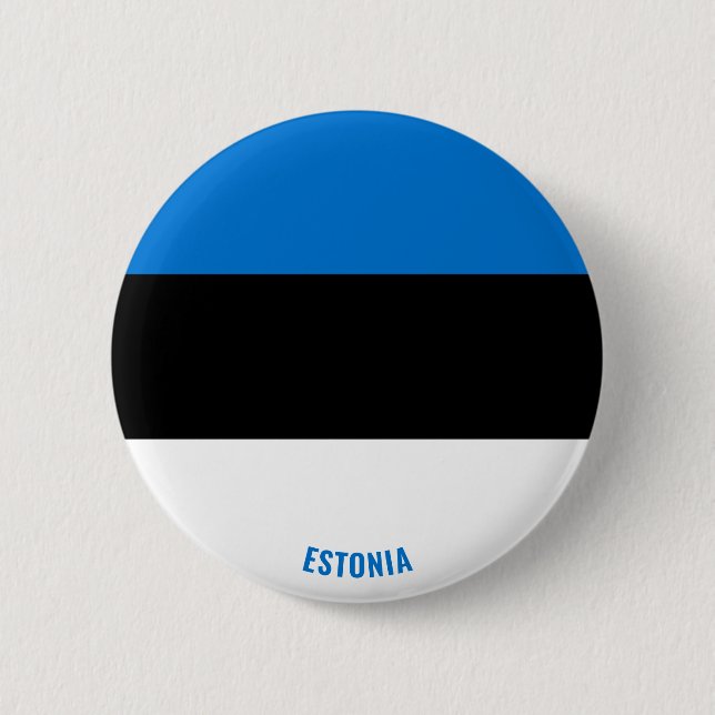 Estnische Flagge Charming Patriotic Button (Vorderseite)