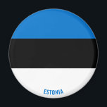 Estnische Flagge Charming Patriotic Magnet<br><div class="desc">Estnische Flagge Charmantes Patriotisches Magnet mit der Estnischen Flagge zeigte sich überall auf dem Magneten. Der Name des Landes ist in das Design am unteren Rand des Bildes eingebunden. Der Text kann mit der Funktion "Anpassen!" vollständig angepasst werden. Dieses schöne Estland Magnet ist das stilvolle Geschenk für jeden Anlass. ©...</div>