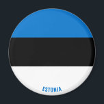 Estnische Flagge Charming Patriotic Magnet<br><div class="desc">Estnische Flagge Charmantes Patriotisches Magnet mit der Estnischen Flagge zeigte sich überall auf dem Magneten. Der Name des Landes ist in das Design am unteren Rand des Bildes eingebunden. Der Text kann mit der Funktion "Anpassen!" vollständig angepasst werden. Dieses schöne Estland Magnet ist das stilvolle Geschenk für jeden Anlass. ©...</div>