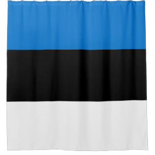 Estnische Flagge Duschvorhang