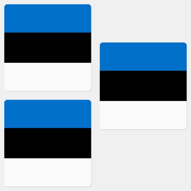 Estnische Flagge Etiketten (Gruppe)