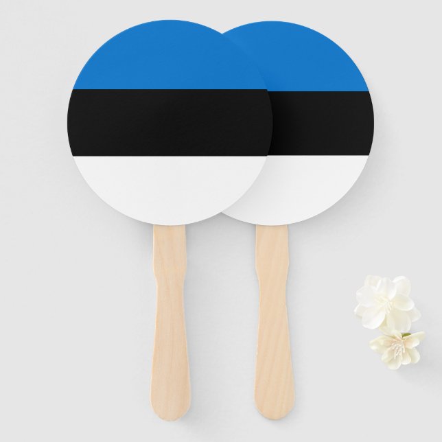 Estnische Flagge Fächer (Vorne und Hinten)