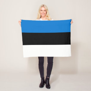 Estnische Flagge Fleecedecke