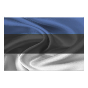 Estnische Flagge Fotodruck