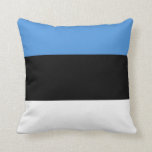 Estnische Flagge Kissen<br><div class="desc">Anpassbare World Flag Produkte - Fühlen Sie sich frei,  Ihren eigenen Text hinzuzufügen.</div>