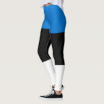 Estnische Flagge Leggings<br><div class="desc">Dieses Design zeigt die Nationalflagge Estlands (offiziell die Republik Estland), ein Land an der Ostküste der Ostsee in Nordeuropa. Es grenzt im Norden an den Finnischen Meerbusen gegenüber Finnland, im Westen an die Ostsee gegenüber Schweden, im Süden an Lettland und im Osten an den Peipus-See und Russland. Das Gebiet Estlands...</div>