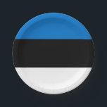 Estnische Flagge Pappteller<br><div class="desc">Patriotische Flagge Estlands.</div>