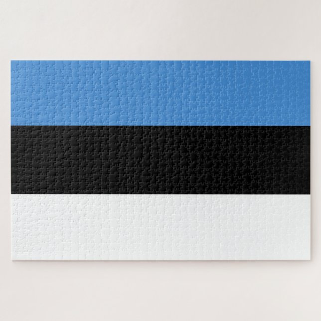 Estnische Flagge Puzzle (Horizontal)