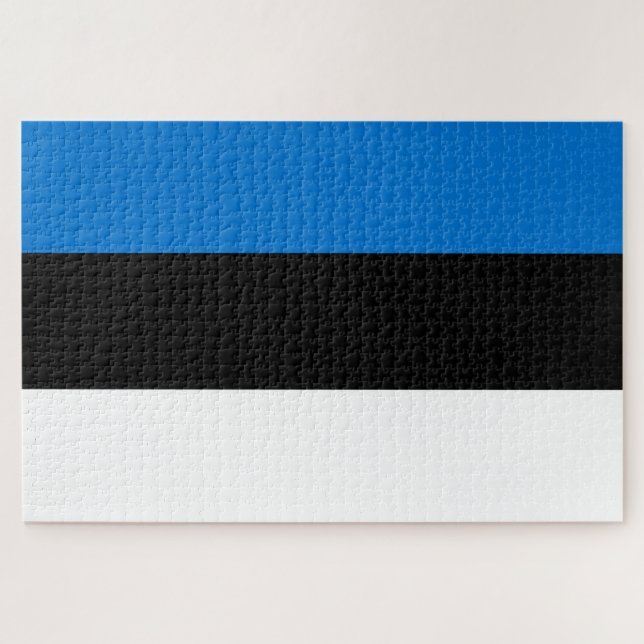 Estnische Flagge Puzzle (Horizontal)