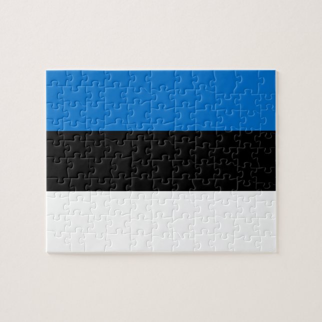 Estnische Flagge Puzzle (Horizontal)