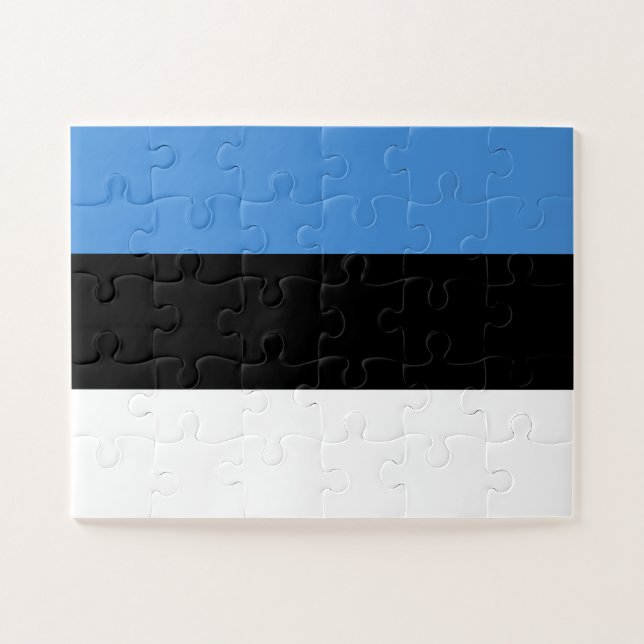 Estnische Flagge Puzzle (Horizontal)