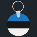 Estnische Flagge Schlüsselanhänger<br><div class="desc">Patriotische Flagge Estlands.</div>