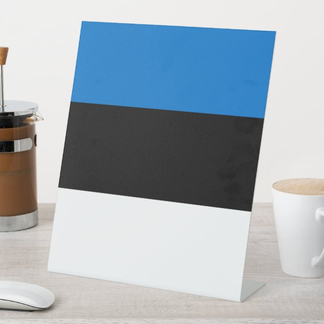 Estnische Flagge Sockelschild (In Situ)