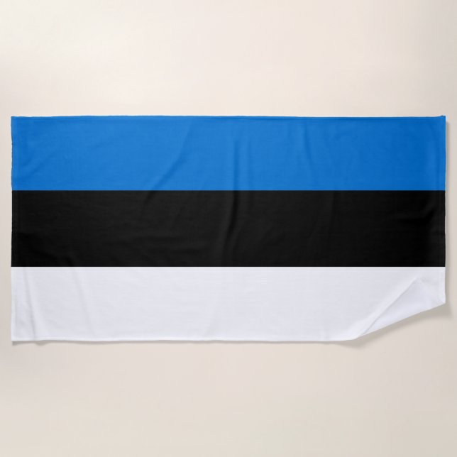 Estnische Flagge Strandtuch (Vorderseite)