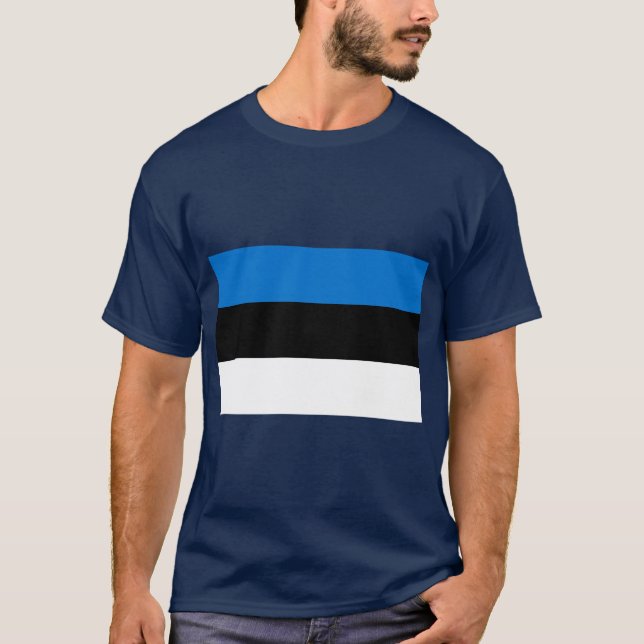 Estnische Flagge T-Shirt (Vorderseite)