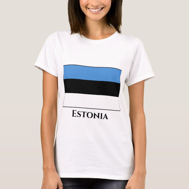 Estnische Flagge T-Shirt (Vorderseite)