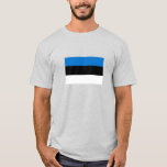 Estnische Flagge T-Shirt<br><div class="desc">Patriotische Flagge Estlands.</div>