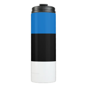 Estnische Flagge Thermosbecher