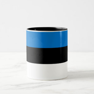 Estnische Flagge Zweifarbige Tasse